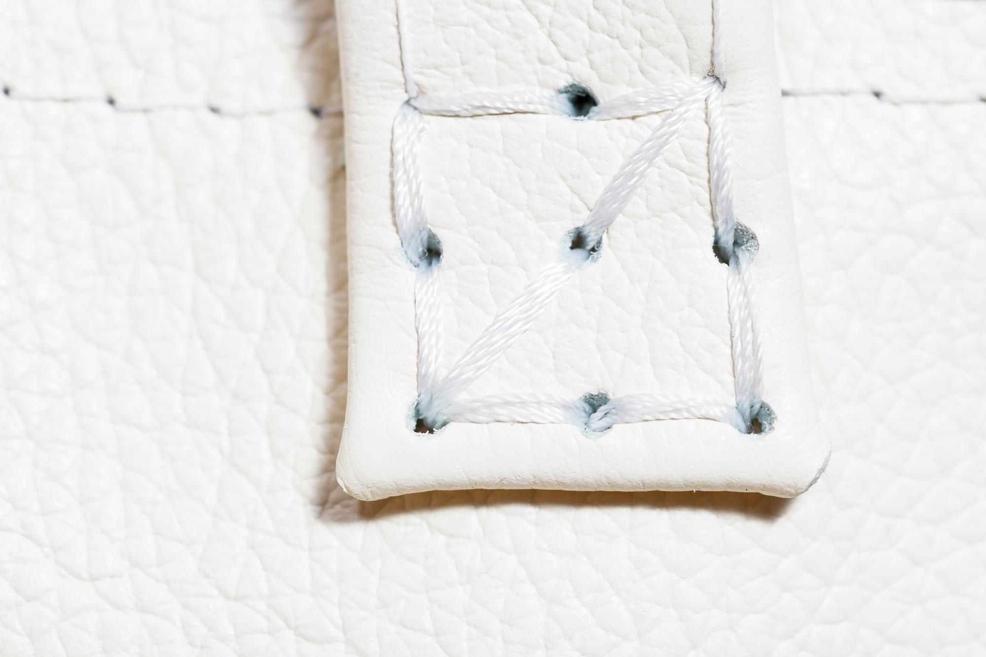 Close-up of embroidered patch on fabric