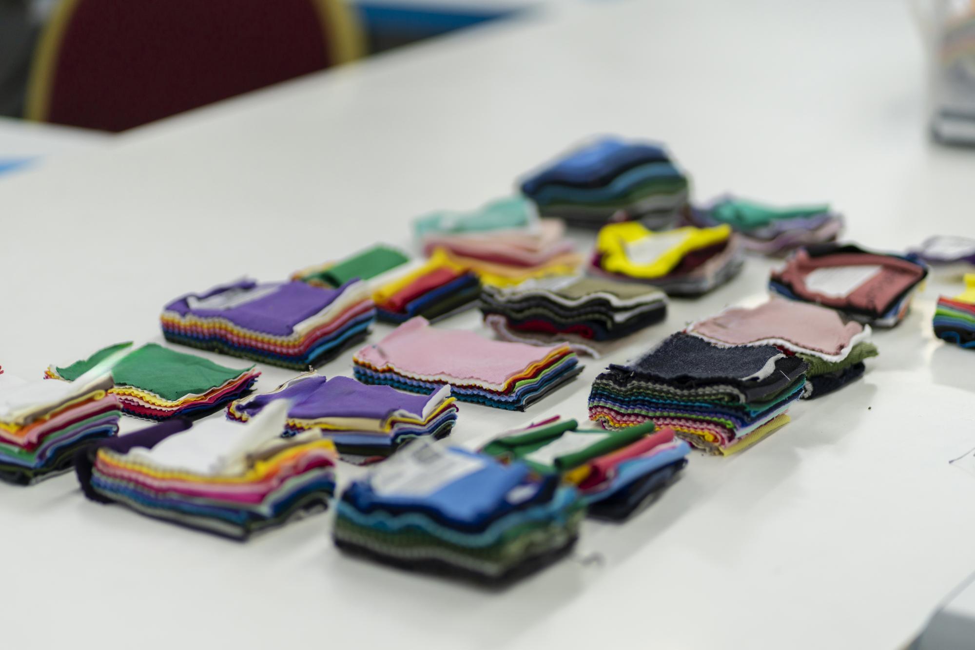Stack of embroidered patches
